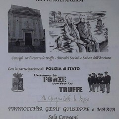 Truffe agli anziani:incontro informativo