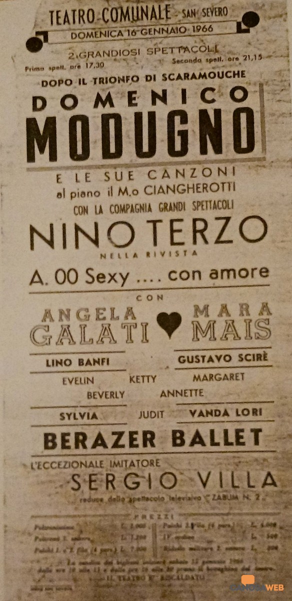 Locandina 1966 Lino Banfi a San Severo