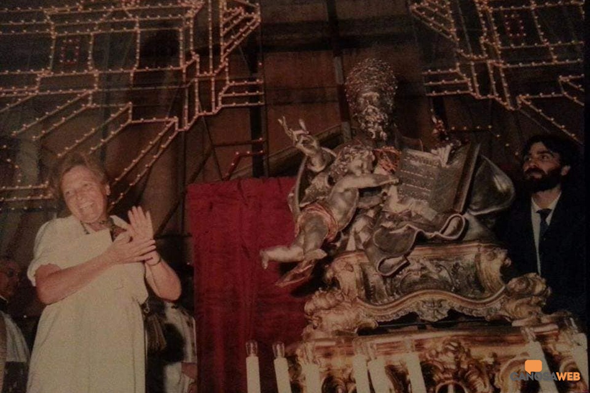 Canosa, 22 luglio 1985:  inaugurazione del busto di San Sabino