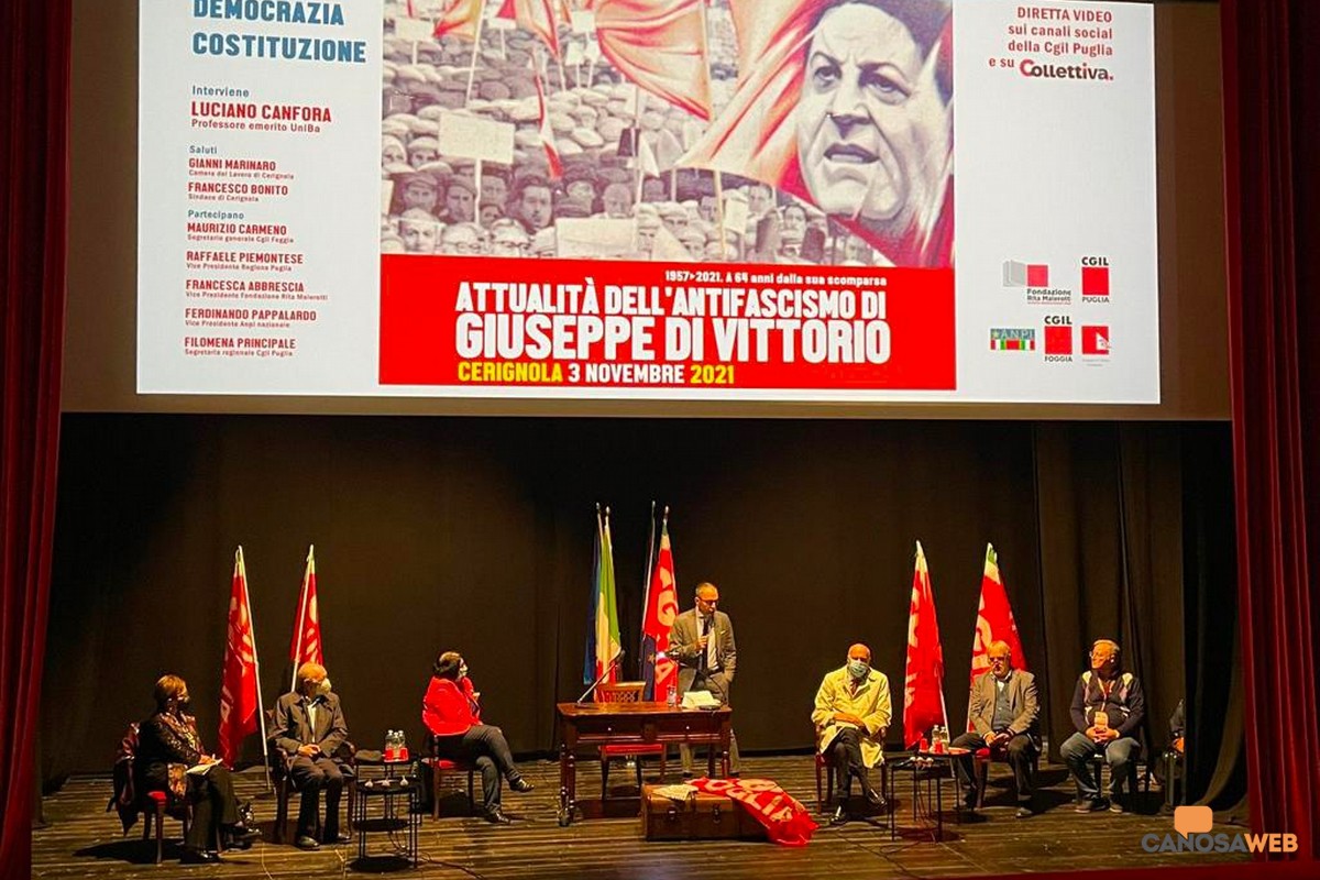 2021 Cerignola Convegno “Attualità dell’Antifascismo di Giuseppe Di Vittorio”
