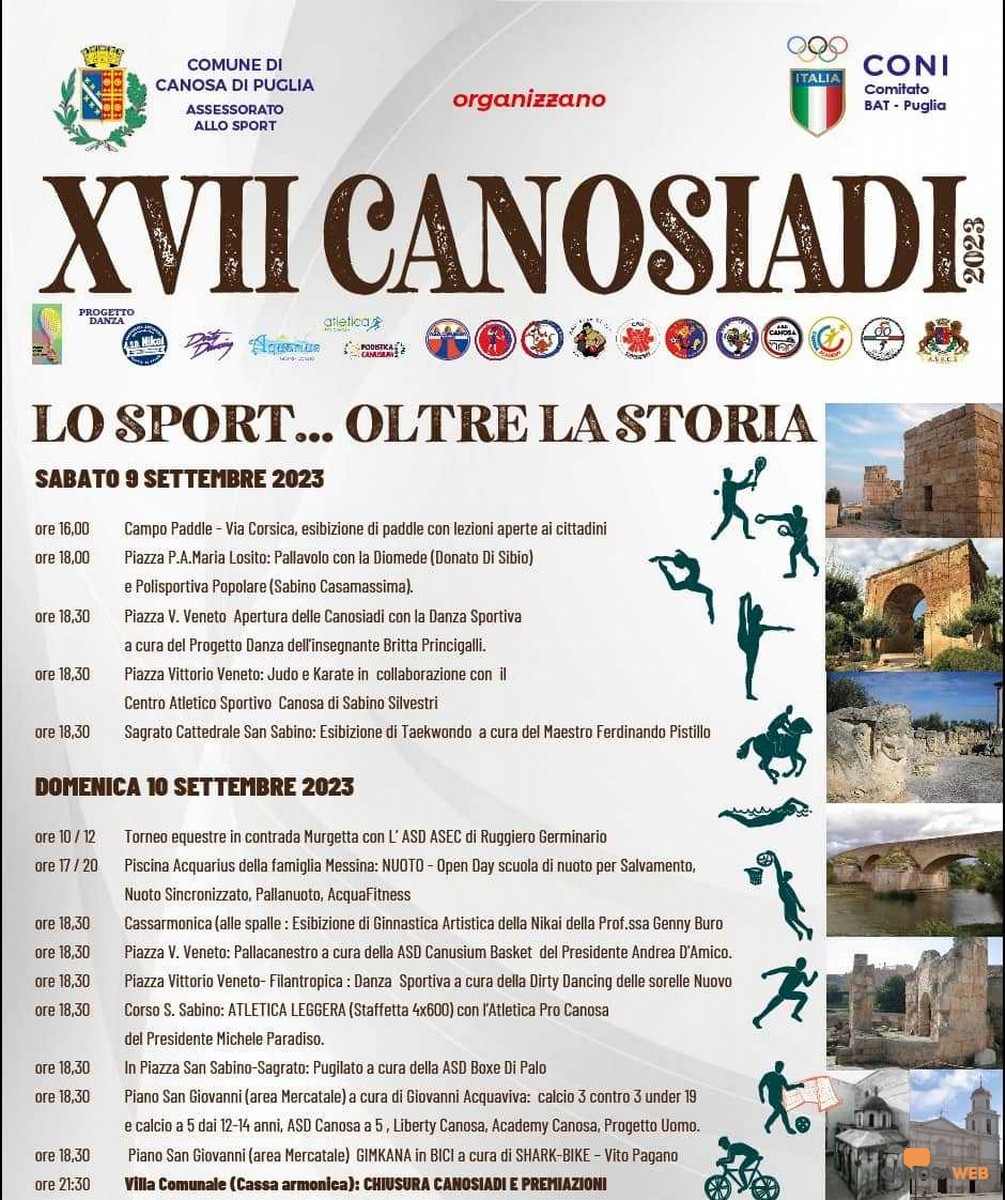 Canosa di Puglia:  XVII^ Edizione delle Canosiadi