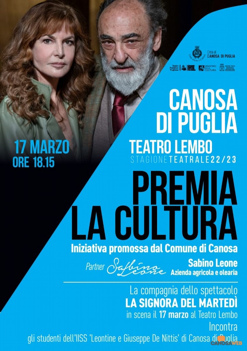 Canosa: Teatro “R. Lembo” :Giuliana De Sio-Alessandro Haber  con la “Signora del martedì”