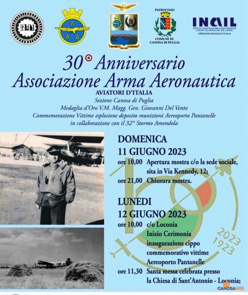 30°Anniversario di costituzione dell'Associazione Arma Aeronautica di Canosa