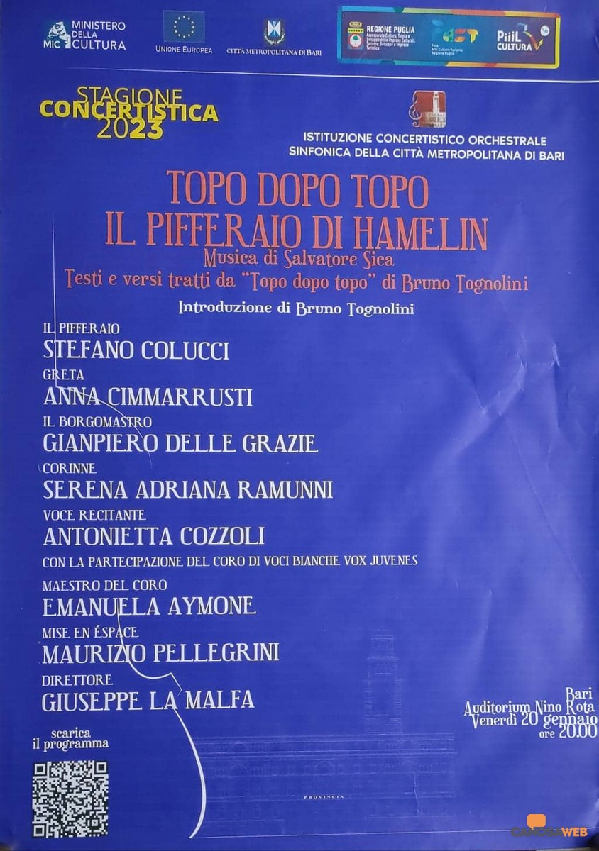 Salvatore Sica firma l'opera musicale "Topo dopo Topo. Il Pifferaio di Hamelin"