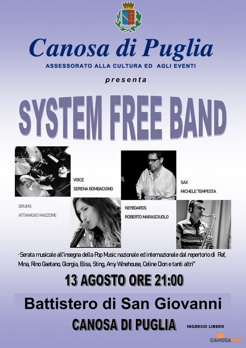 Canosa: “System Free Band” in concerto