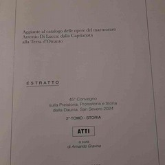 Estratto 45° Convegno sulla Preistoria, Protostoria e Storia della Daunia-San Severo 2024 -2°Tomo Storia"