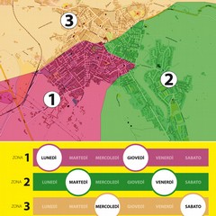 Mappa Canosa in 3 zone