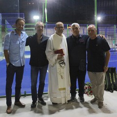 Benedizione dei campi padel a Canosa con Don Michele Malcangio