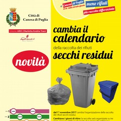 Il nuovo calendario della raccolta rifiuti
