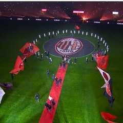 Canosa rossonera alla festa del Milan