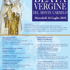 16 luglio  Festività della B V del Carmelo a Canosa di Puglia