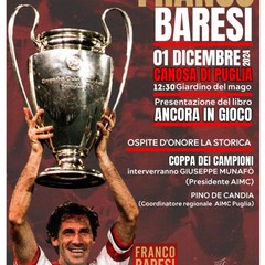 Franco Baresi ospite del  Milan Club Canosa di Puglia, il 1° dicembre 2024