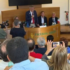 Il segretario generale della Cgil, Maurizio Landini a Canosa di Puglia
