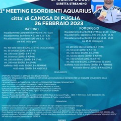 1° Meeting Esordienti Aquarius CITTA' DI CANOSA DI PUGLIA