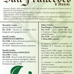 Canosa: Solenni festeggiamenti in onore di San Francesco d'Assisi