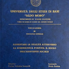Laurea in scienze del servizio sociale per Nicola Cataleta