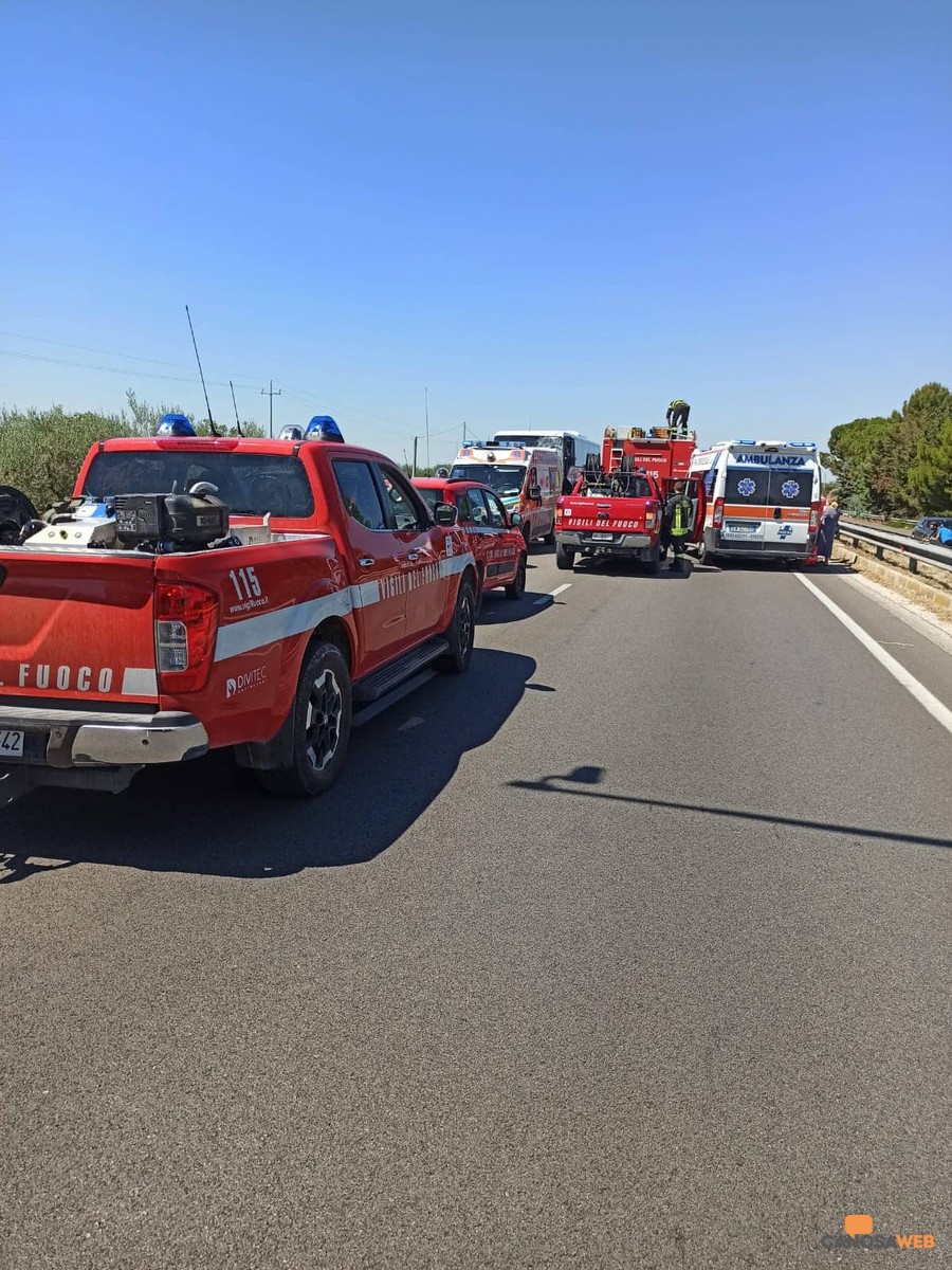 Incidente stradale sulla SS93 da Barletta- Canosa di Puglia