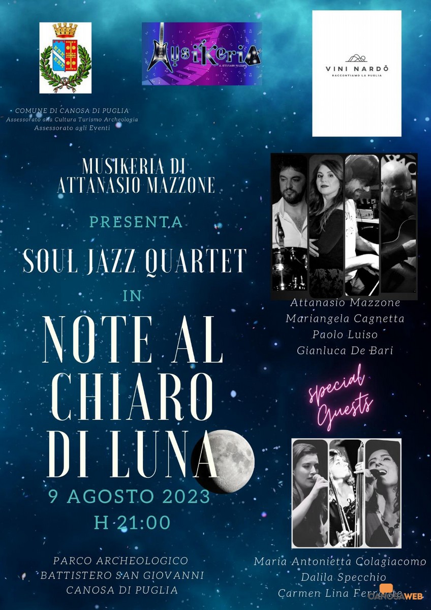 Canosa: "Soul Jazz Quartet in Note al Chiaro di Luna "