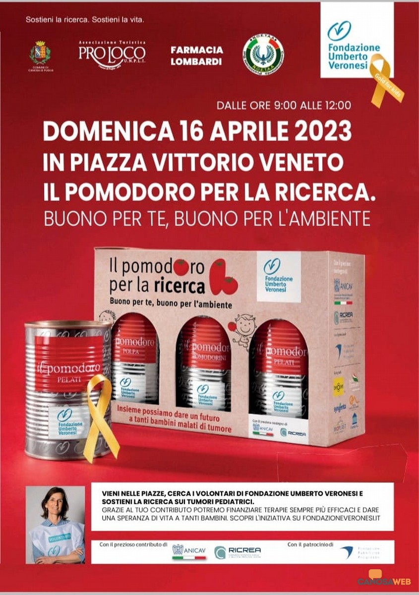 Canosa: Il Pomodoro per la Ricerca 2023 di Fondazione Veronesi