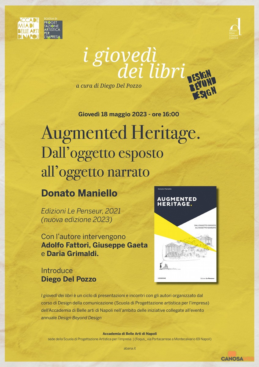 Donato Maniello :”Augmented Heritage. Dall’oggetto esposto all’oggetto narrato”