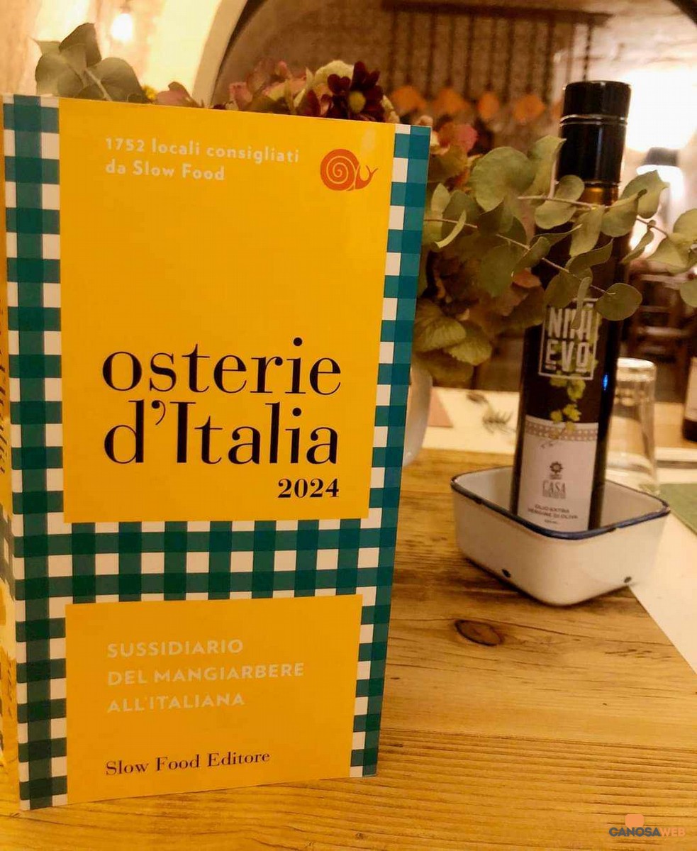 Casa 28 Canosa nella Guida Osterie d'Italia 2024 Slow Food
