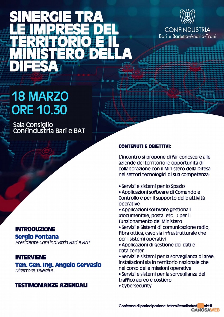 Sinergie tra imprese del territorio e il Ministero della Difesa