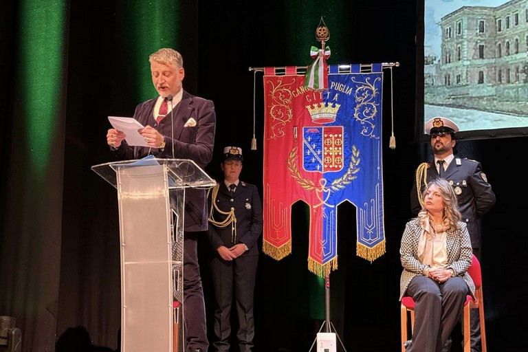 Il ministro della Cultura Alessandro Giuli a Canosa di Puglia