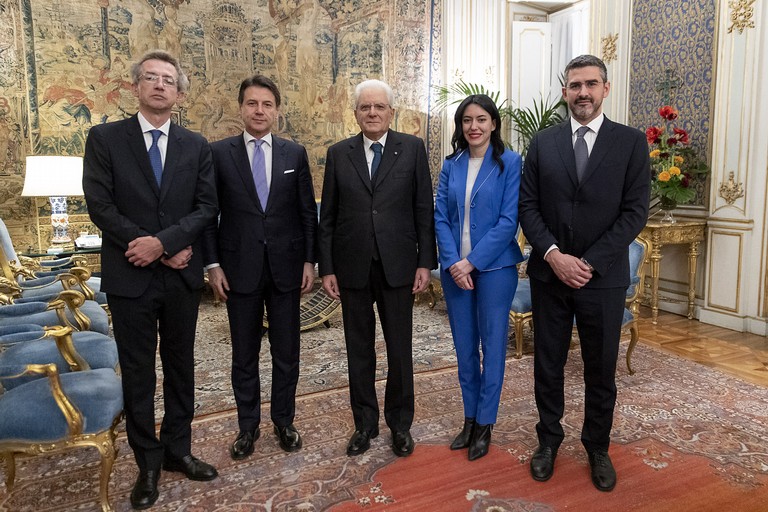 Conte, Mattarella, ministri Azzolina e Manfredi