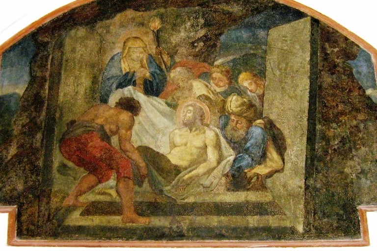 Affresco della PIETAS nel Monte di Pietà