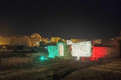 Canosa:  Il Battistero s'illumina di verde, bianco e rosso