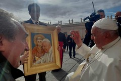 Angelo Papeo ha donato un quadro a Papa Francesco