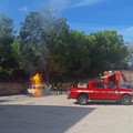 Canosa: A fuoco un'autovettura nel parcheggio  dell'Ospedale