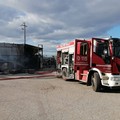 Canosa: Incendio di un deposito in zona Pozzillo
