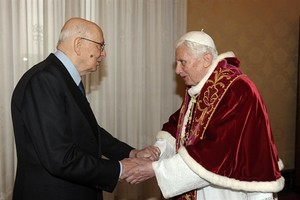 Papa e presidente Napolitano