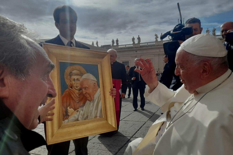 Papa Francesco e Angelo Papeo