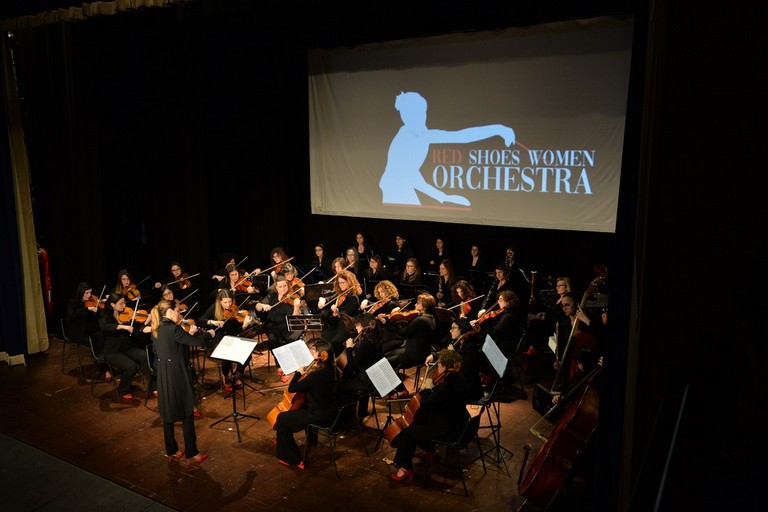 Red Shoes Women Orchestra